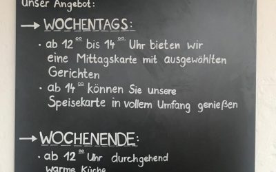 Neue Restaurant-Öffnungszeiten ab April